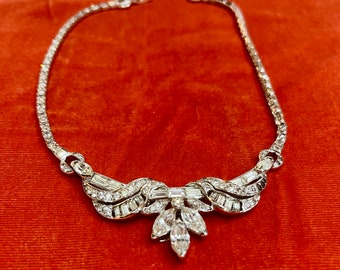 Vintage Weiss Rhinestone Choker