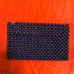Bolso clutch de cuentas de madera vintage para Valerie