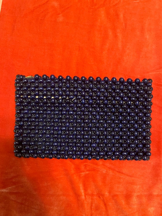 Vintage Wooden Bead Clutch Purse for Valerie - image 1