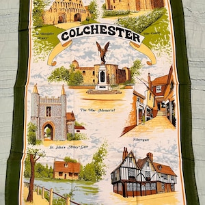 Colchester Landmarks all cotton tea towel