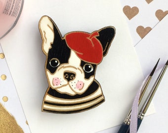 french bulldog in beret