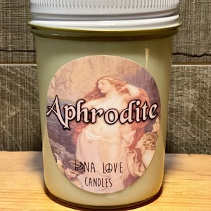 100% Soy Candle Aphrodite Greek Goddess Of Love Scented Candle