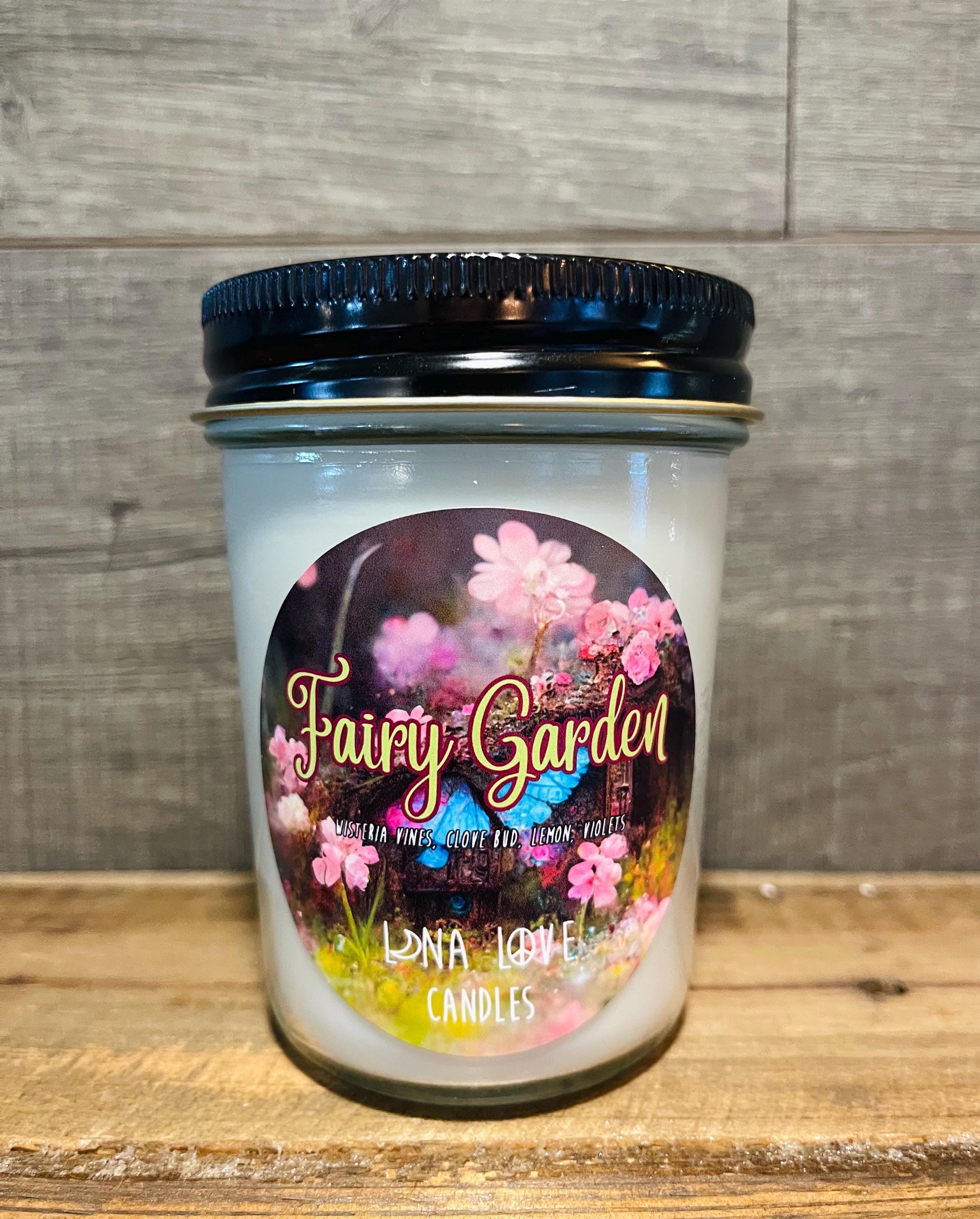 100% Soy “fairy Garden” Scented Candle 8 Oz - Etsy Israel
