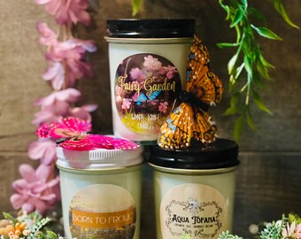 100% Soy “fairy Garden” Scented Candle 8 Oz - Etsy Israel