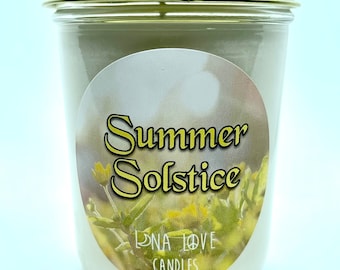100% Soy 8 oz Summer Solstice Scented Candle Witchy Nature