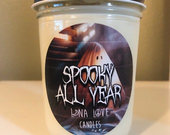 100% Soy Spooky All Year Scented Candle 8 oz