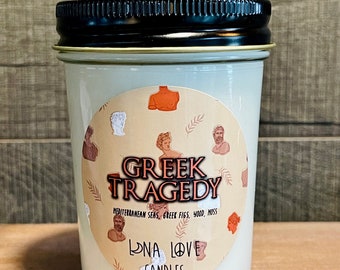 100% Soy Candle “Greek Tragedy” Scented Candle