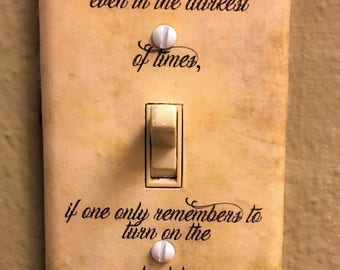 Happiness Quote Light Switch Plate Handmade *Featured on buzzfeed*