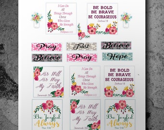 Bible Verse Scripture Sticker Planner Stickers,