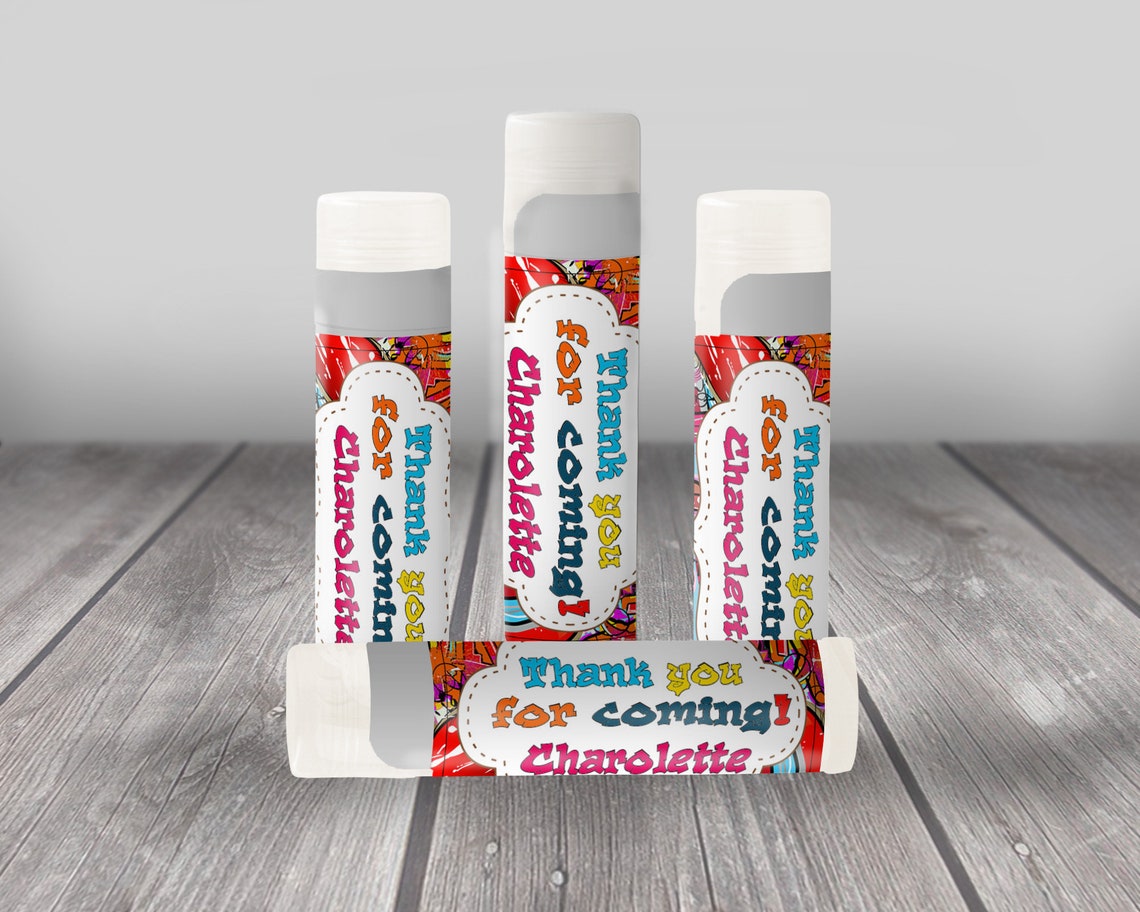 Graffiti Chapstick Labels Lip Balm Label Stickers Custom Etsy