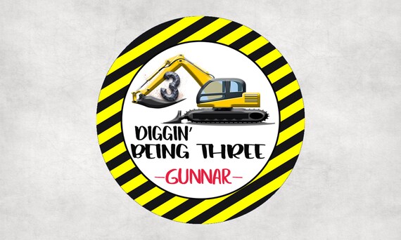 Personalized Construction Excavator Truck Stickers Diggin | Etsy