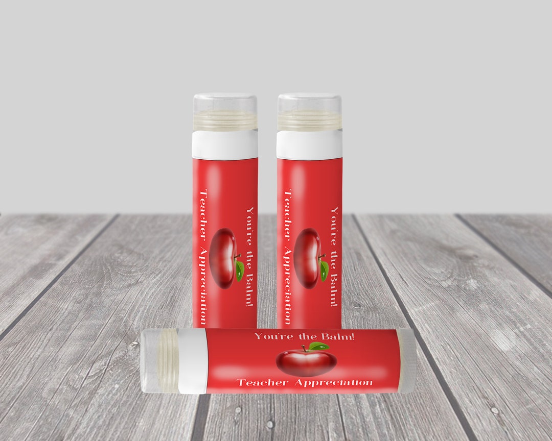 Teacher Appreciation Lip Balm Labels - Personalized Lip Balm Labels ...
