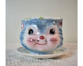 Vintage Miss Priss Cookie Jar Lefton Kitty - Etsy