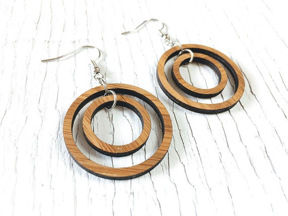 Wood 2024 bamboo earrings