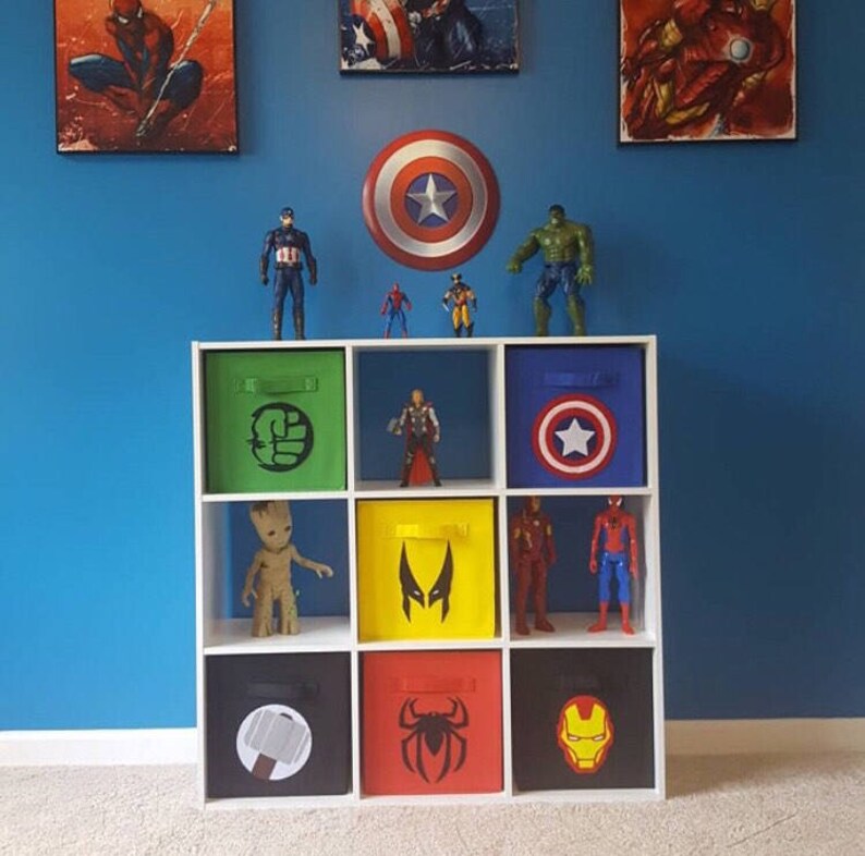 Superhero Cube Storage Bins Etsy