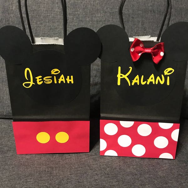 5x8 Minnie and Mickey Mouse Goodie Bags With or Without name for 2.50 each