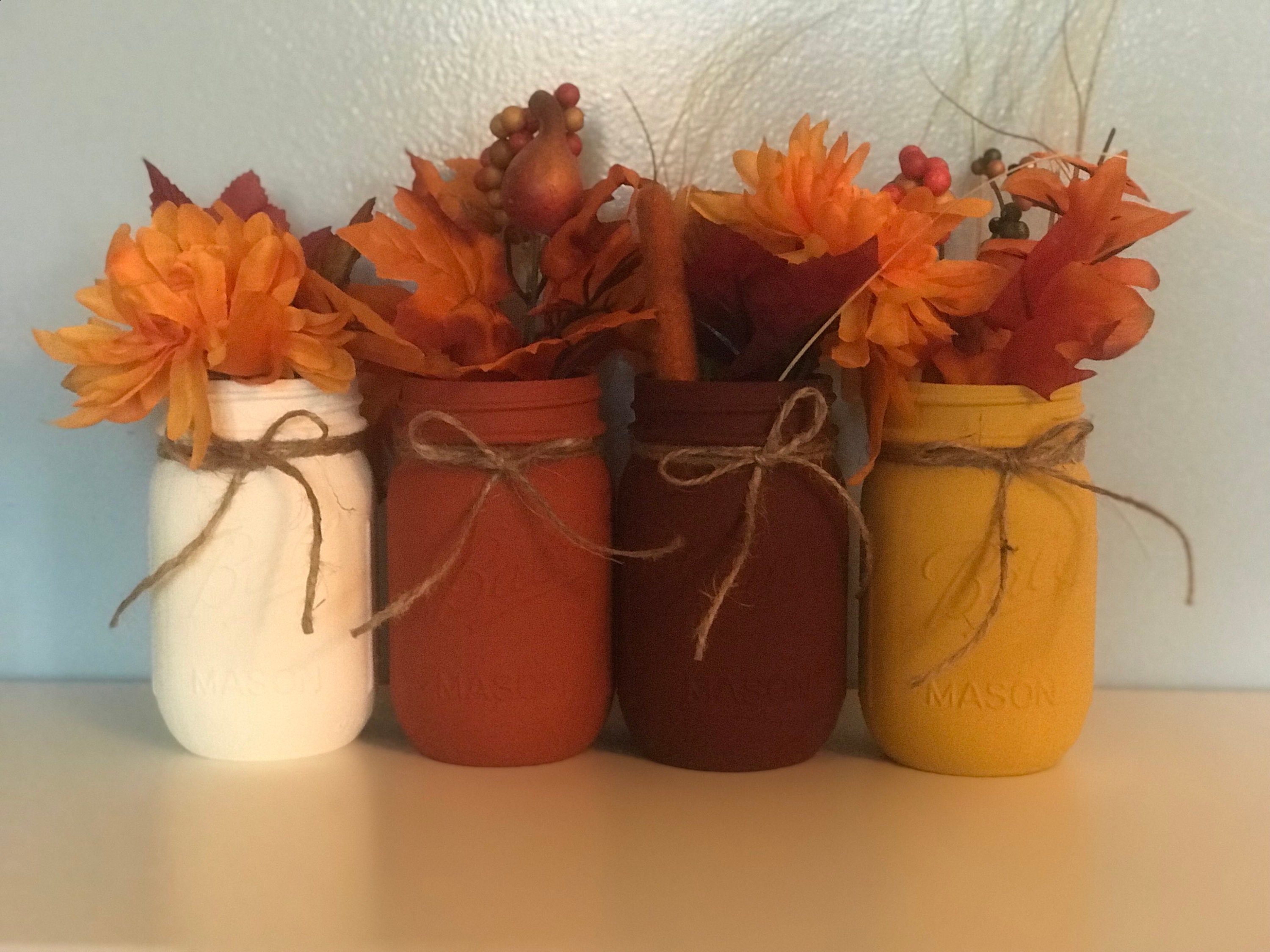 DIY Mason Jar Centerpiece For Fall