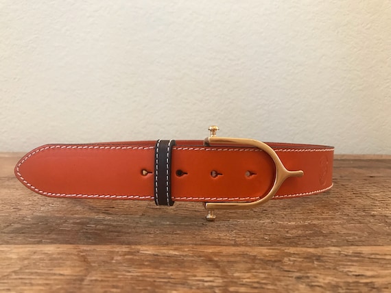 Leather Belt With English Spur Buckle - Etsy display picture 3