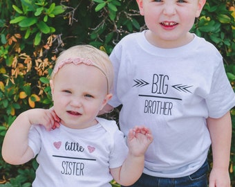 Big Brother, Little Sister Matching Sibling Tops