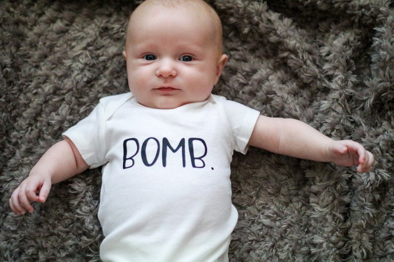 Bomb Mom funny mom shirt, Bomb Kid t-shirt, matching mommy and baby outfit, Christmas gifts for Mom, step mom gift, stocking stuffers for image 3