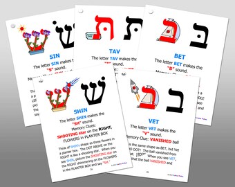 Hebrew Alphabet Printable Cards Alef Bet Printable Game - Etsy