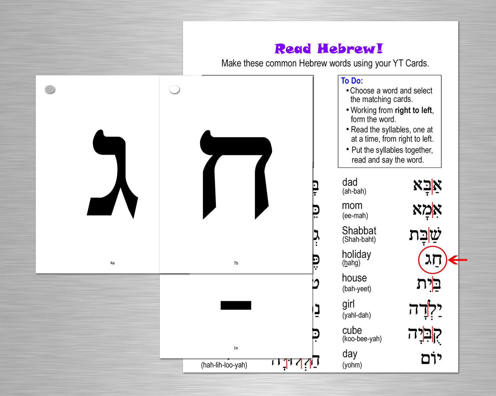 Hebrew Alphabet Teaching Flashcards Etsy