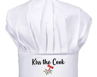 Toque De Chef Noir Et Blanc. Dôme De Chef-cuisinier En Tissu