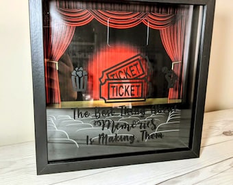 Personalised Ticket Memory Frame, Memorybox, Tickets, Theatre