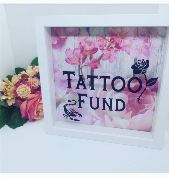 Personalised Tattoo Saving Fund Box Frame. White Black or - Etsy Personalised Tattoo Saving Fund Box Frame. White Black or - Etsy