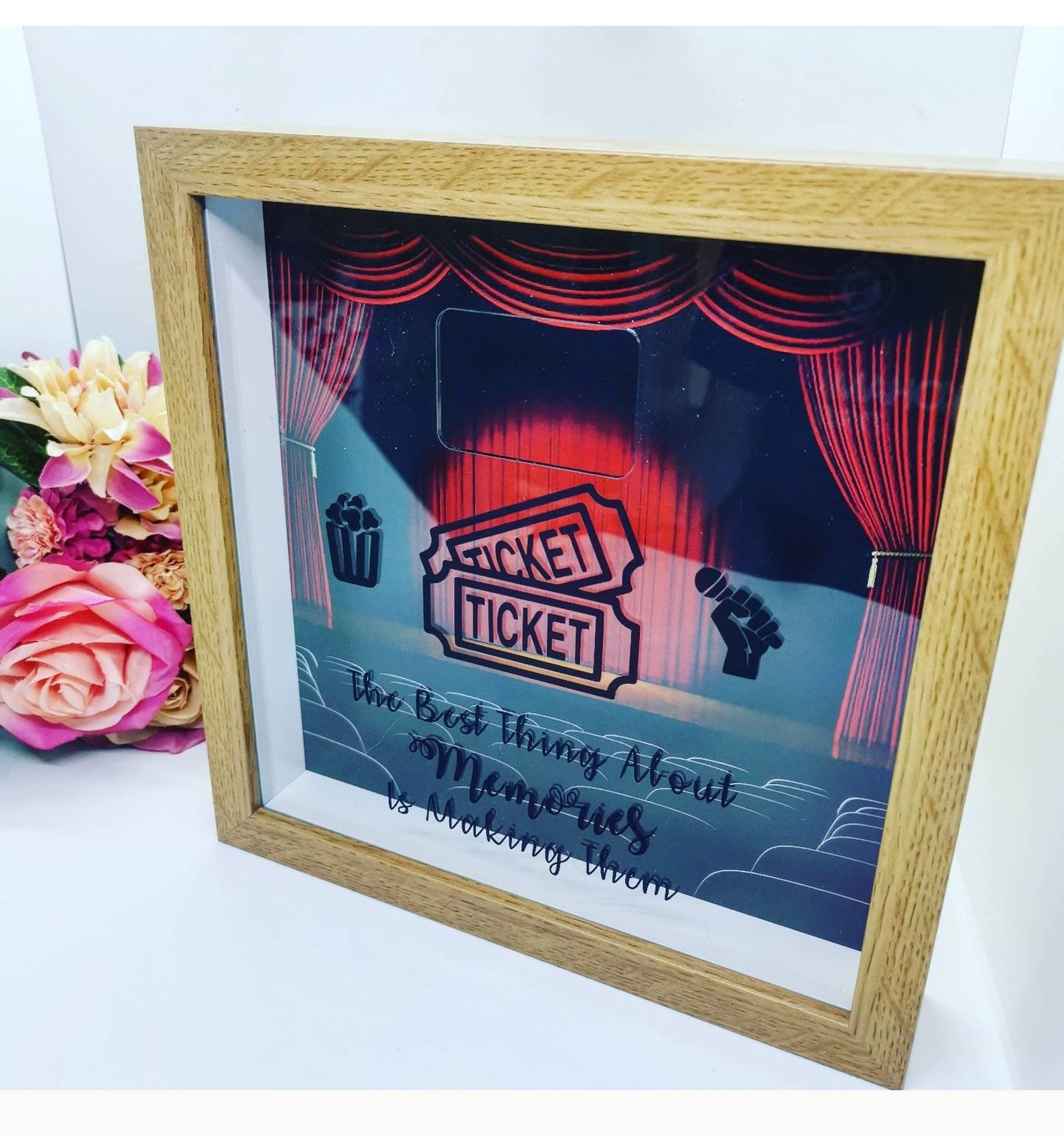 Personalised Ticket Memory Frame Memorybox Tickets Theatre Etsy