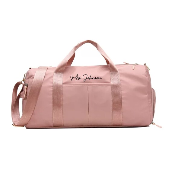 Bolso de viaje personalizado rosa / Lona de gimnasio | Etsy España