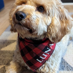 Personalised Dog Bandana | One Size | Tie On | Dog Accessories | Pet Neckwear