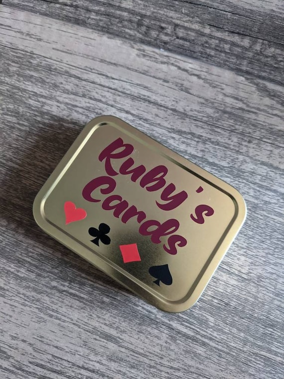 Boîte De Rangement Métal Pour Cartes – Lot De 2 Boîtes Noires 10x7x2 Cm, Protection Cartes à Jouer, Petit Objets - 12