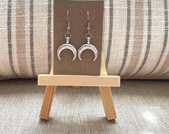 Crescent Moon Dangle Earrings