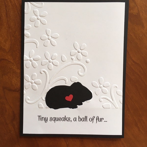 Handmade Loss of a Pet Guinea Pig Sympathy Card, Bereavement, Condolence, Cavy, Loss of Guinea Pig
