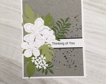 Handmade Exquisite Floral Friendship Thinking of You Greeting Card