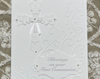 Handmade Exquisite Baptism Gift Card, Christening Gift Card, First Holy Communion Gift Card, Confirmation Gift Card - PERSONALIZATION