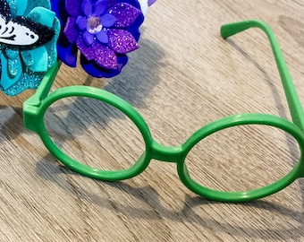 Mirabel Costume Kids Glasses, Lime Green Round Frame