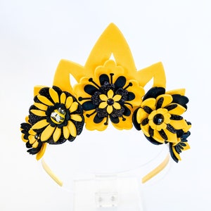 Bumble Bee Costume Flower Crown Headband Halloween costume Dress up party outfit Queen Bee tiara Floral crown