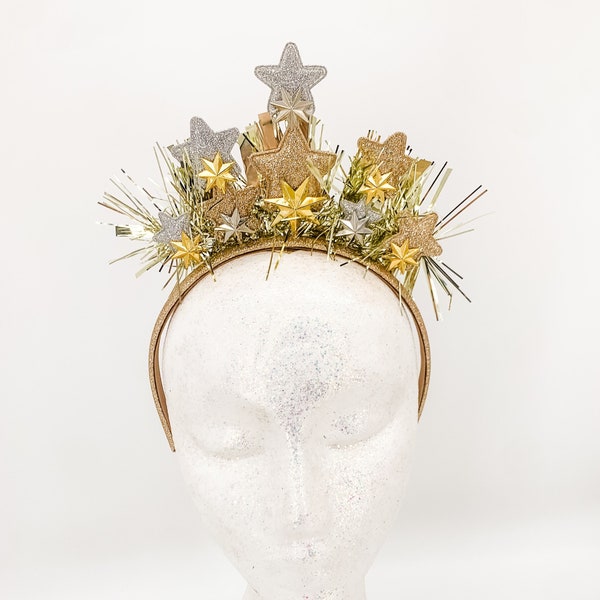 Glitter Star Sparkle Crown Headpiece- New Years Eve Party