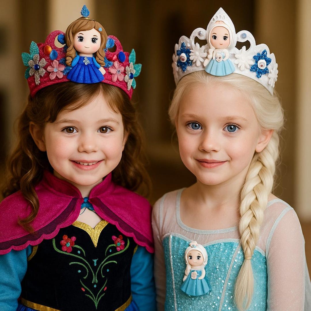 Elsa Frozen Crown Princess Tiara Embellished Headband Birthday Party