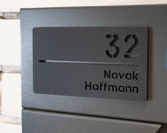 Briefkastenschild Personalisiert - Namensschild Briefkasten – Briefkasten Namensschild - Schild Briefkasten - Name Briefkasten