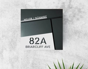 Personalised Wall-Mounted Mailbox, Letterbox, Modern Mailbox, Contemporary Postbox, RAL 7016 Anthracite Grey