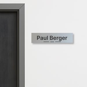 Custom Office Door Sign – Personalized Wall Name Plaque | Engraved Business Sign | Room Label for Office, Doctor, Lawyer, Therapist - 25x6cm