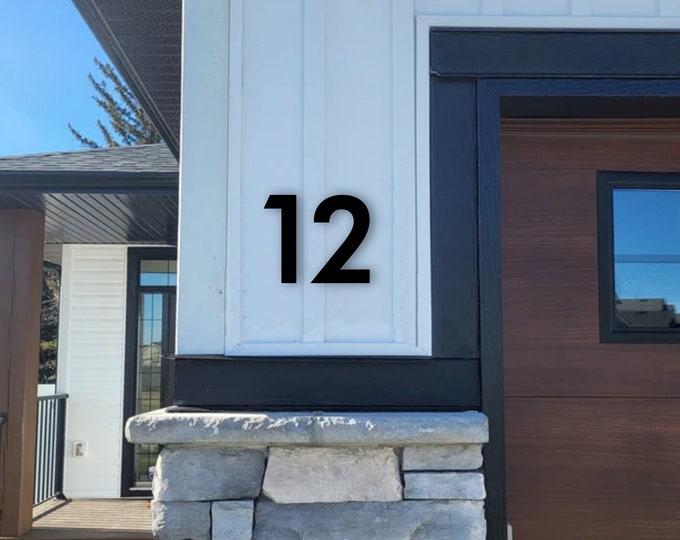 Custom House Number Sign - Handmade Address Plaque - Personalized Housewarming Gift