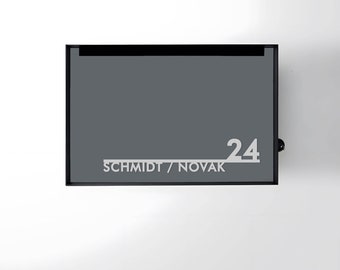 Personalisiertes Namensschild für Briefkasten - Adressschild für Briefkasten - Familienname Türschild - Familienname Briefkastenschild - Briefkasten Plakette