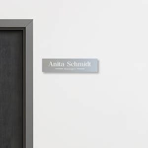 Custom Office Door Sign – Personalized Wall Name Plaque | Engraved Business Sign | Room Label for Office, Doctor, Lawyer, Therapist - 25x6cm