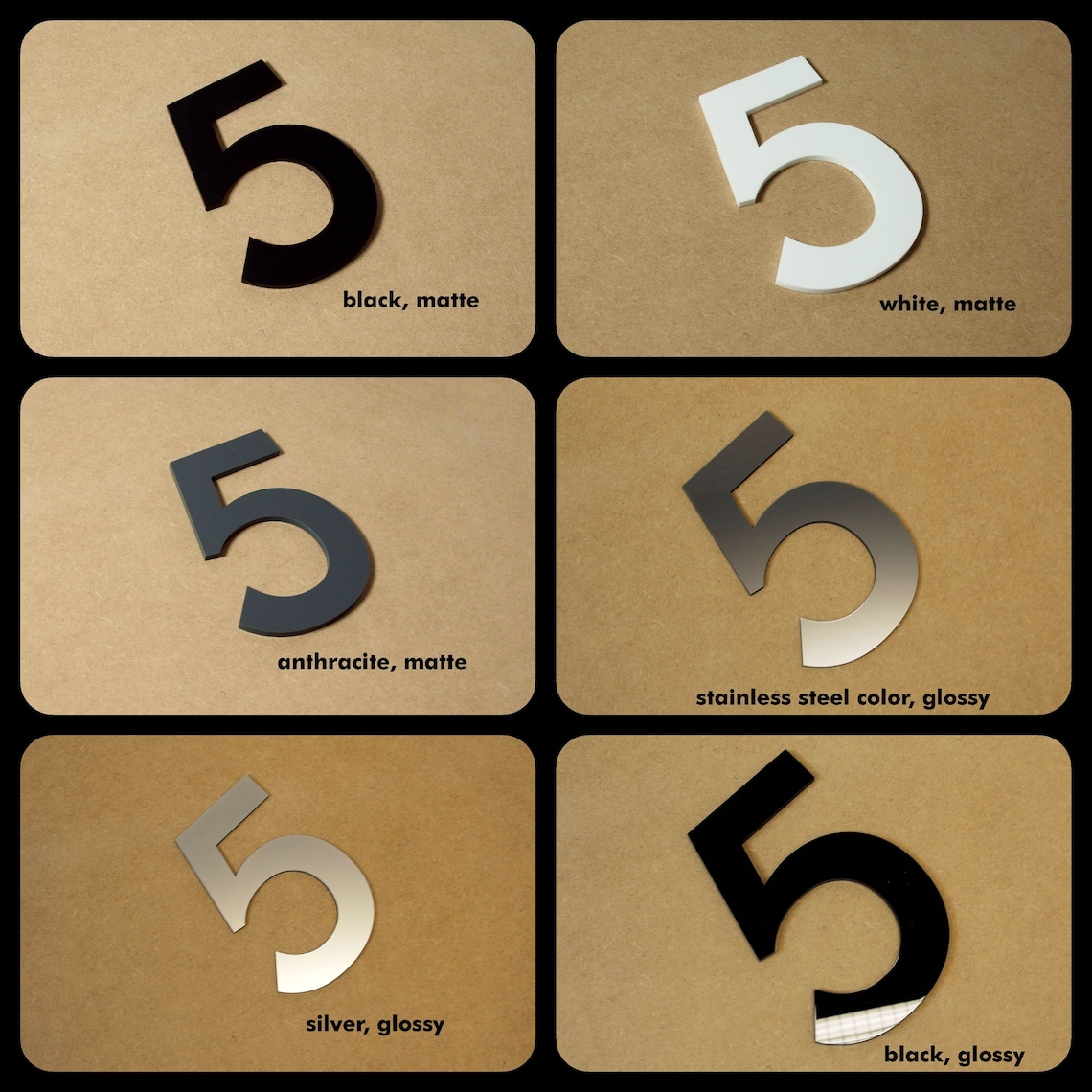 Modern House Numbers Hidden Fixings Floating House Numbers Etsy