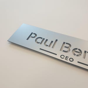 Custom Office Door Sign – Personalized Wall Name Plaque | Engraved Business Sign | Room Label for Office, Doctor, Lawyer, Therapist - 25x6cm