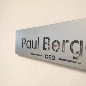 Custom Office Door Sign – Personalized Wall Name Plaque | Engraved Business Sign | Room Label for Office, Doctor, Lawyer, Therapist - 25x6cm